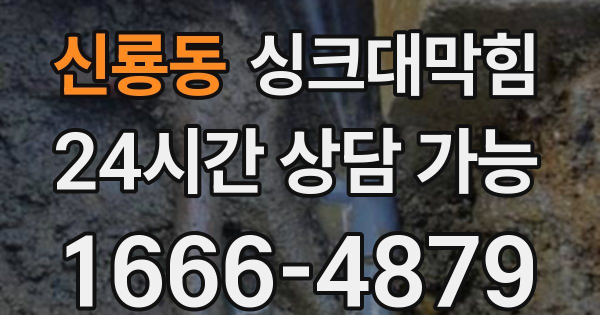 신룡동 싱크대 뚫기