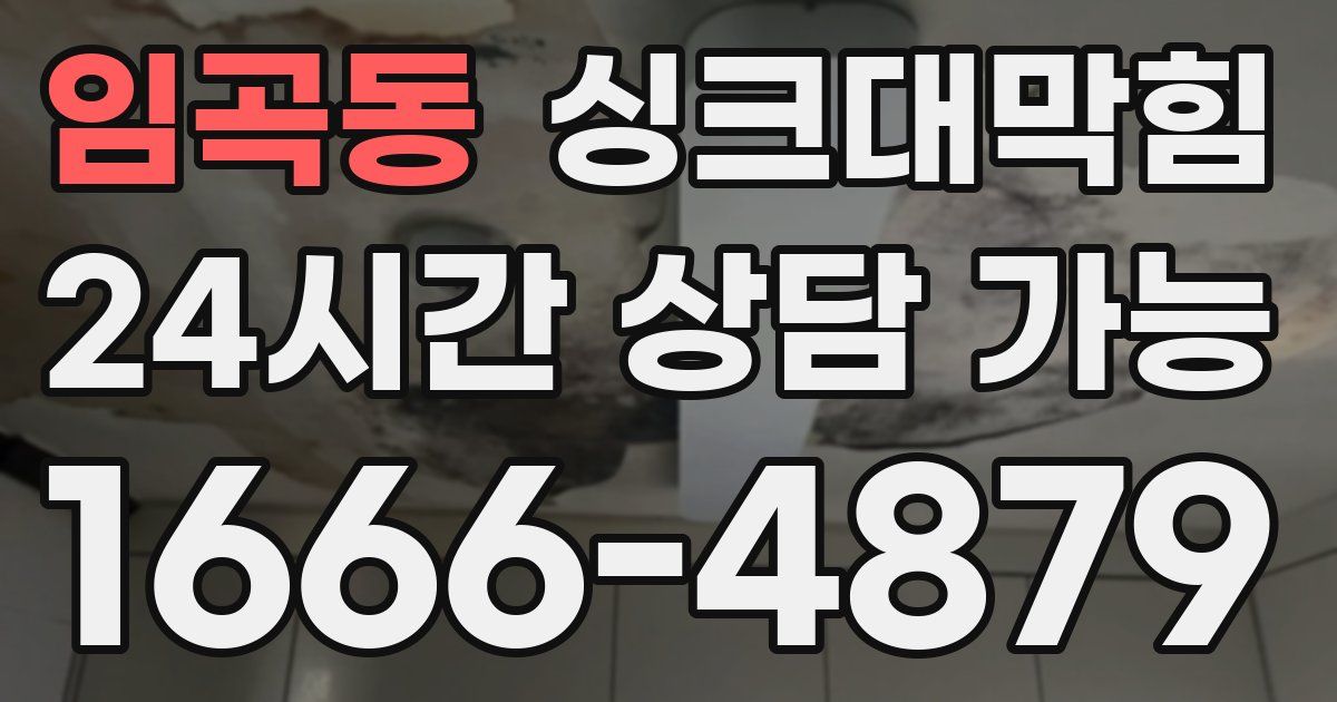 임곡동 싱크대 뚫기