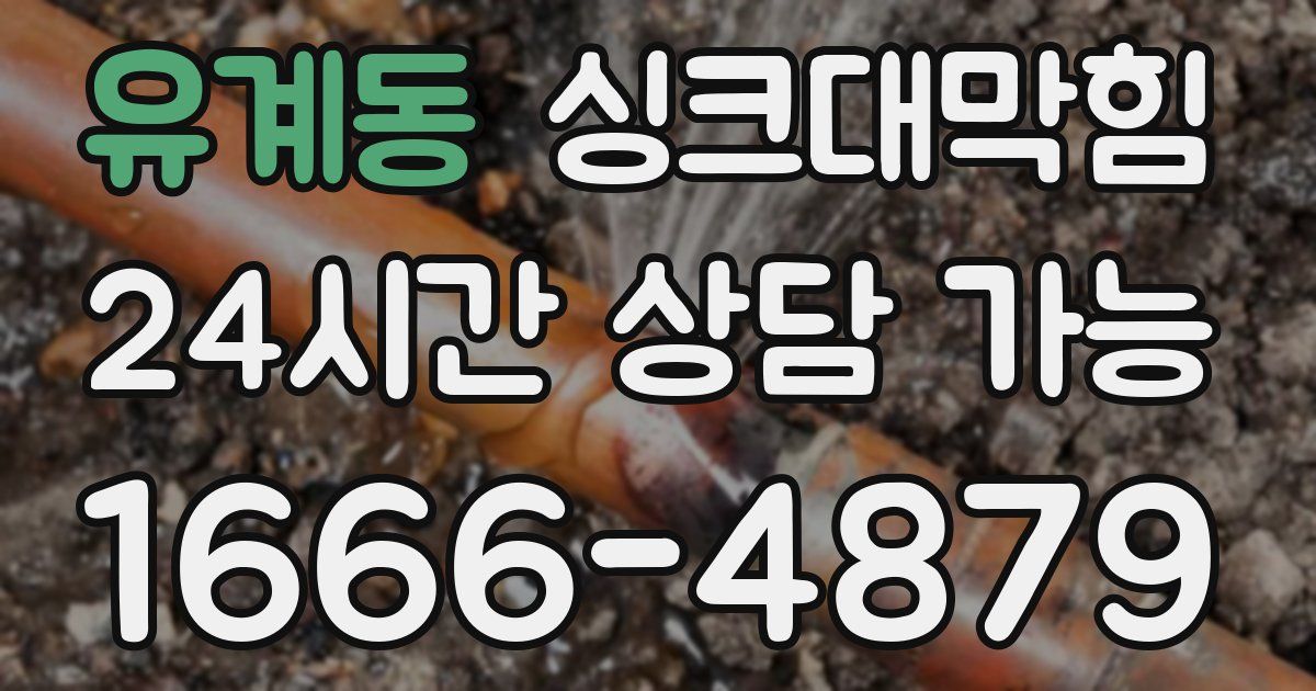 유계동 싱크대 뚫기