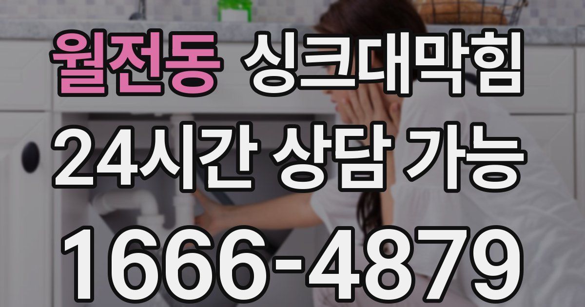 월전동 싱크대 뚫기