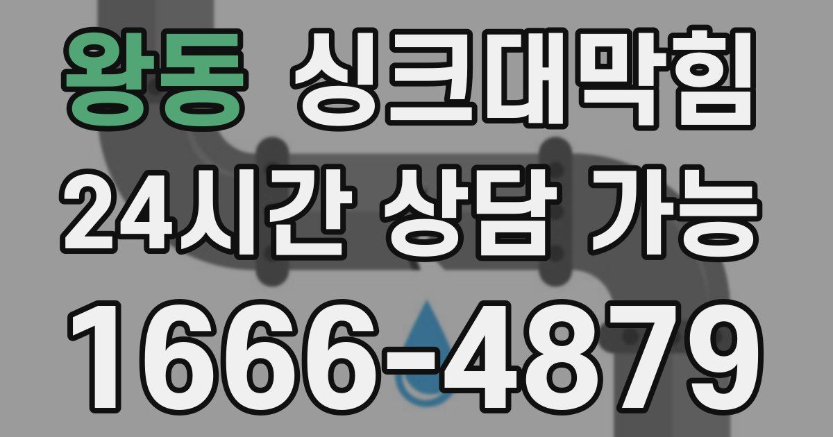 왕동 싱크대 뚫기