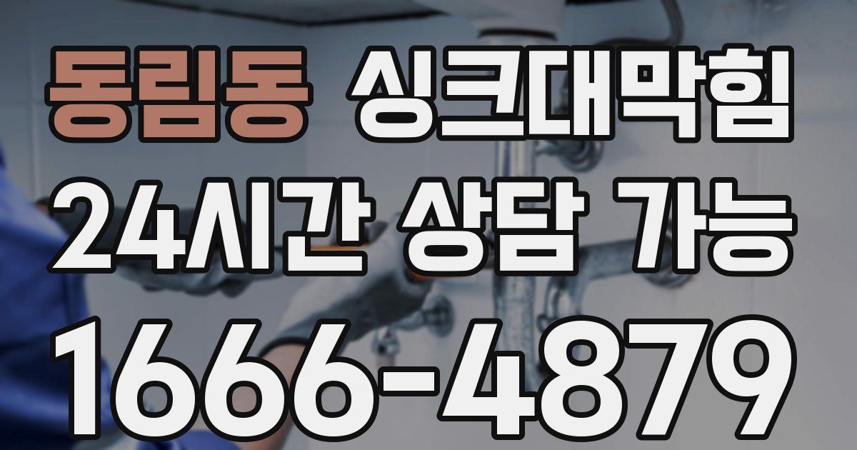 동림동 싱크대 뚫기