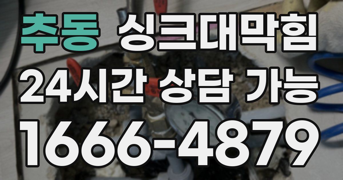 추동 싱크대 뚫기