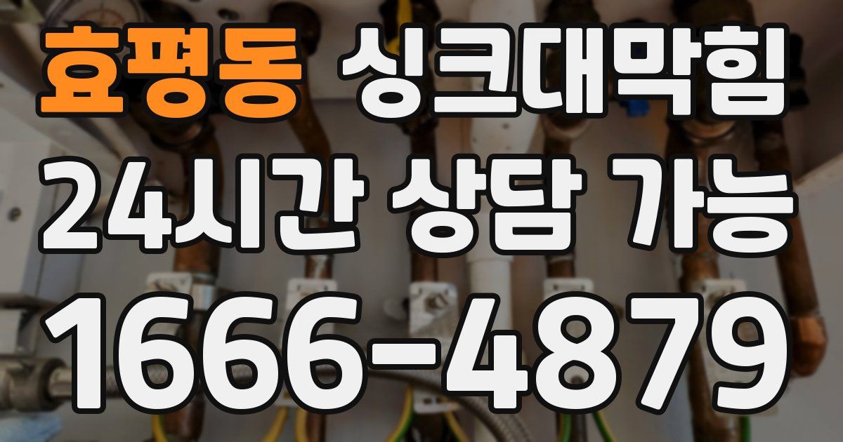 효평동 싱크대 뚫기