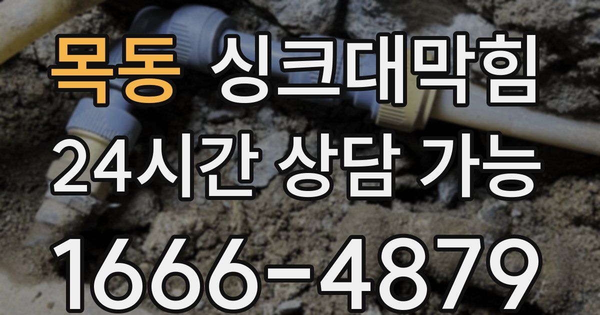 목동 싱크대 뚫기