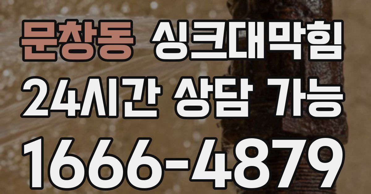 문창동 싱크대 뚫기