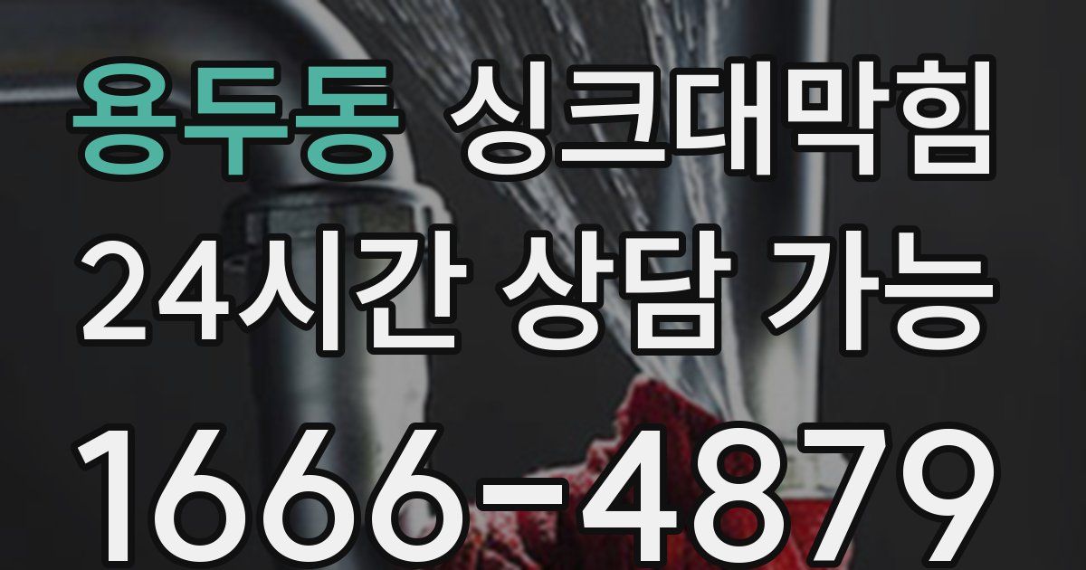 용두동 싱크대 뚫기