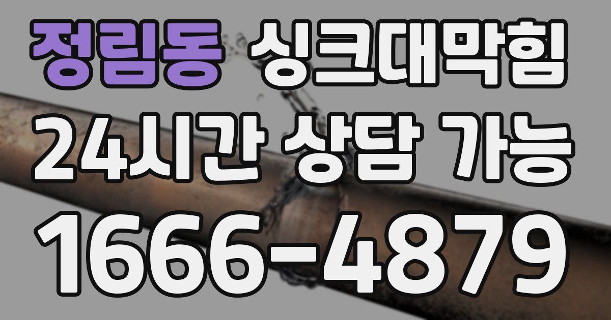 정림동 싱크대 뚫기