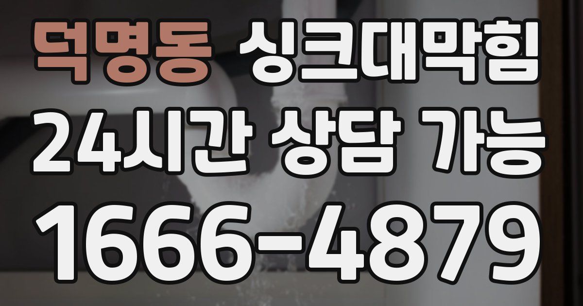 덕명동 싱크대 뚫기