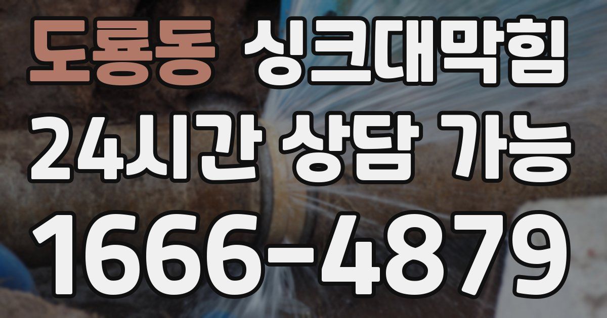 도룡동 싱크대 뚫기