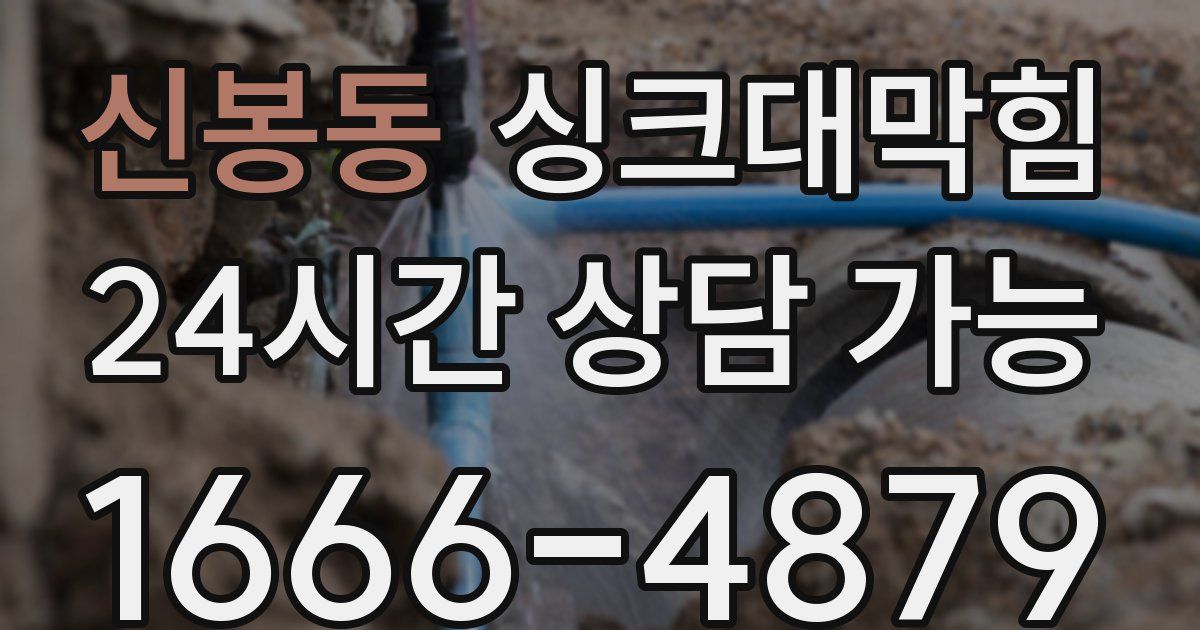 신봉동 싱크대 뚫기