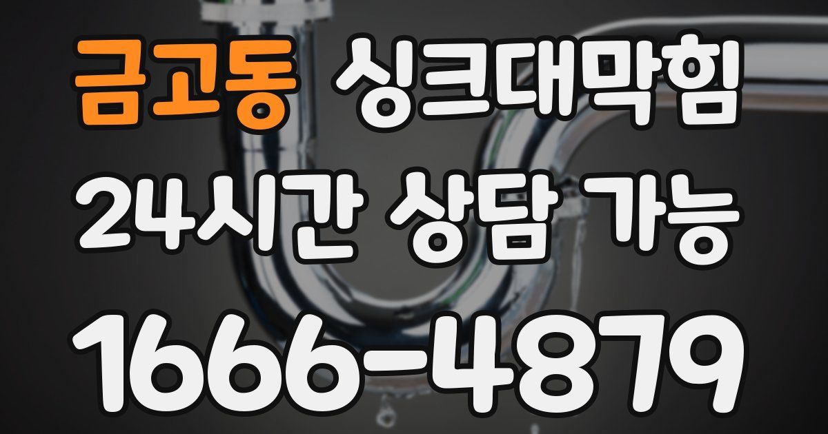 금고동 싱크대 뚫기