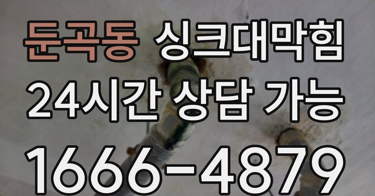 둔곡동 싱크대 뚫기
