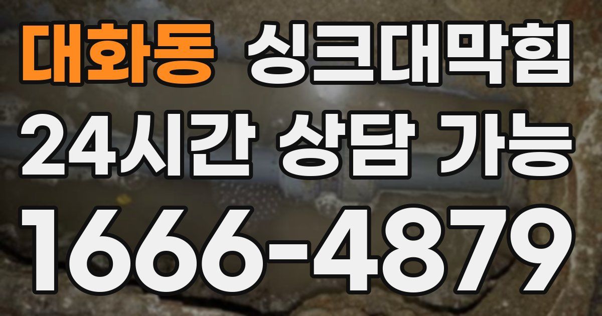 대화동 싱크대 뚫기