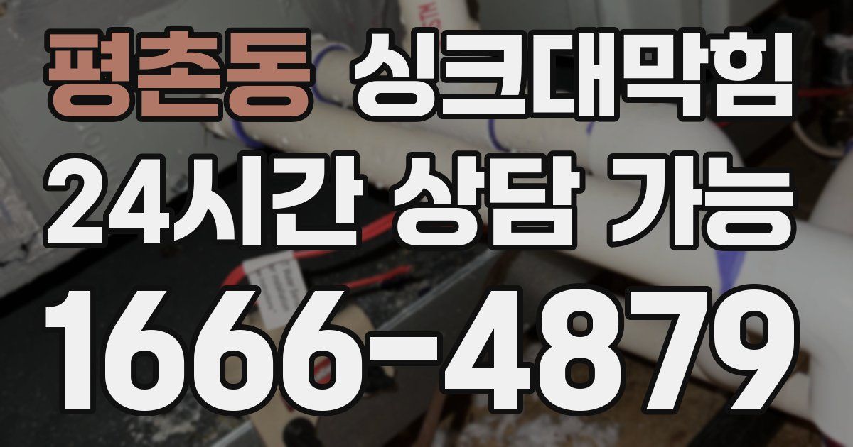 평촌동 싱크대 뚫기