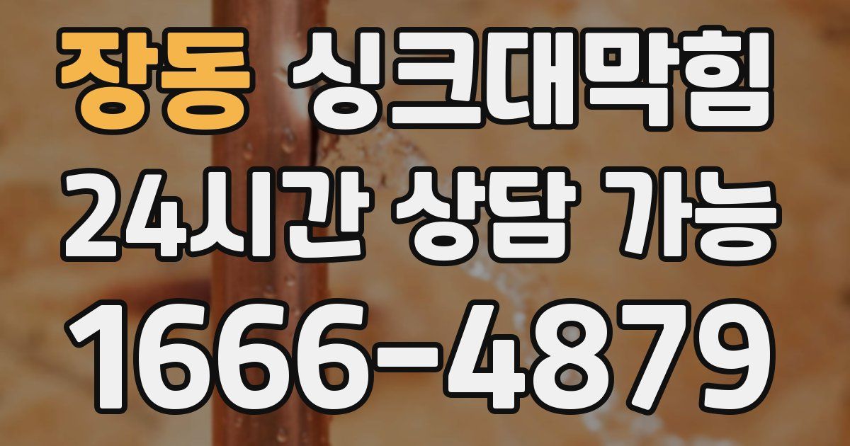 장동 싱크대 뚫기
