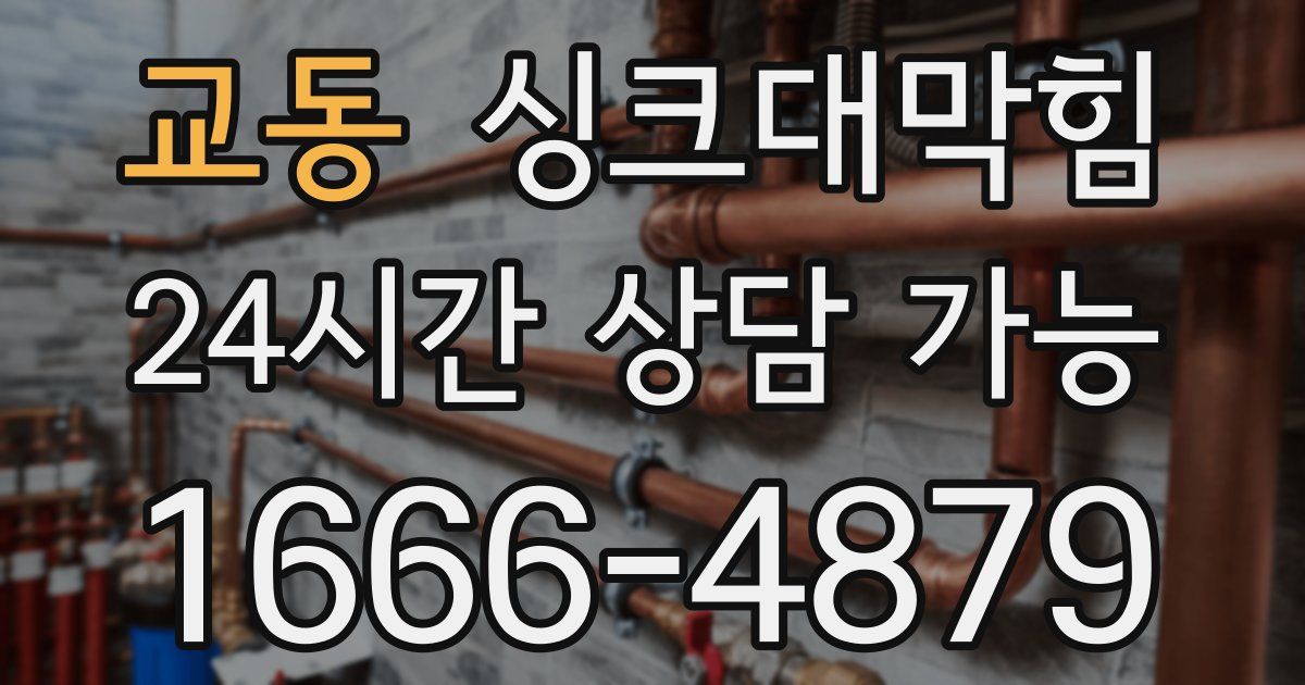 교동 싱크대 뚫기