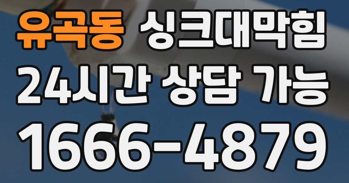 유곡동 싱크대 뚫기