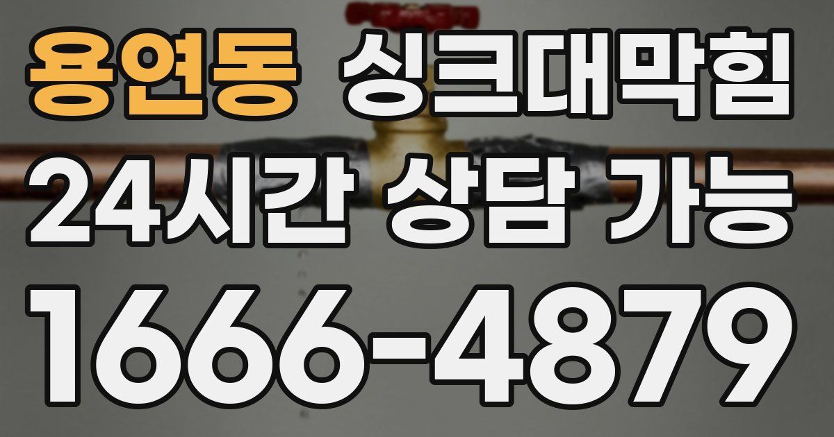 용연동 싱크대 뚫기