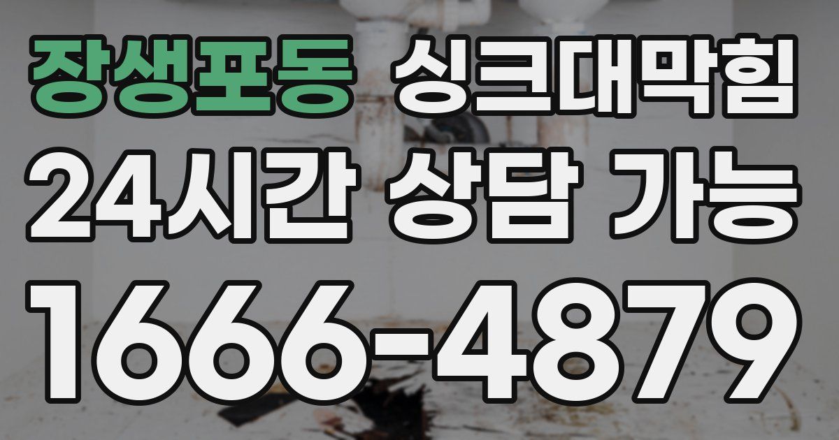장생포동 싱크대 뚫기