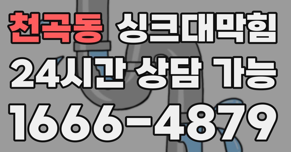 천곡동 싱크대 뚫기