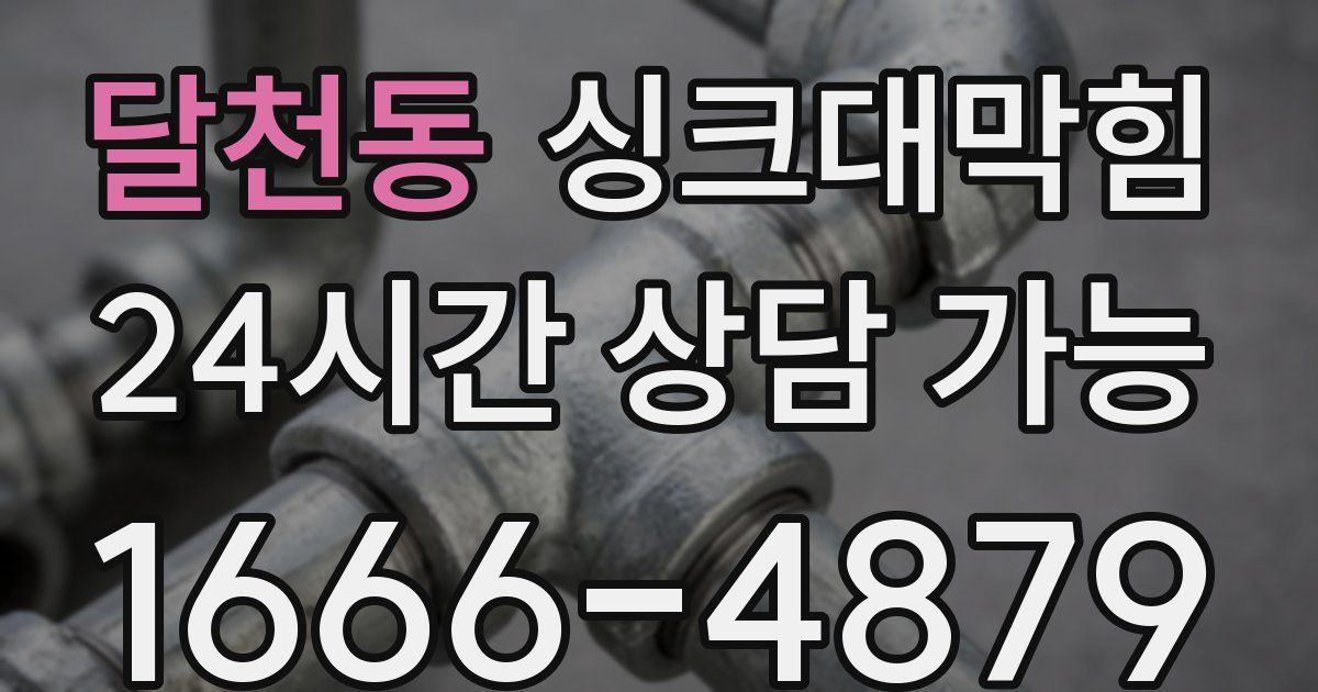 달천동 싱크대 뚫기