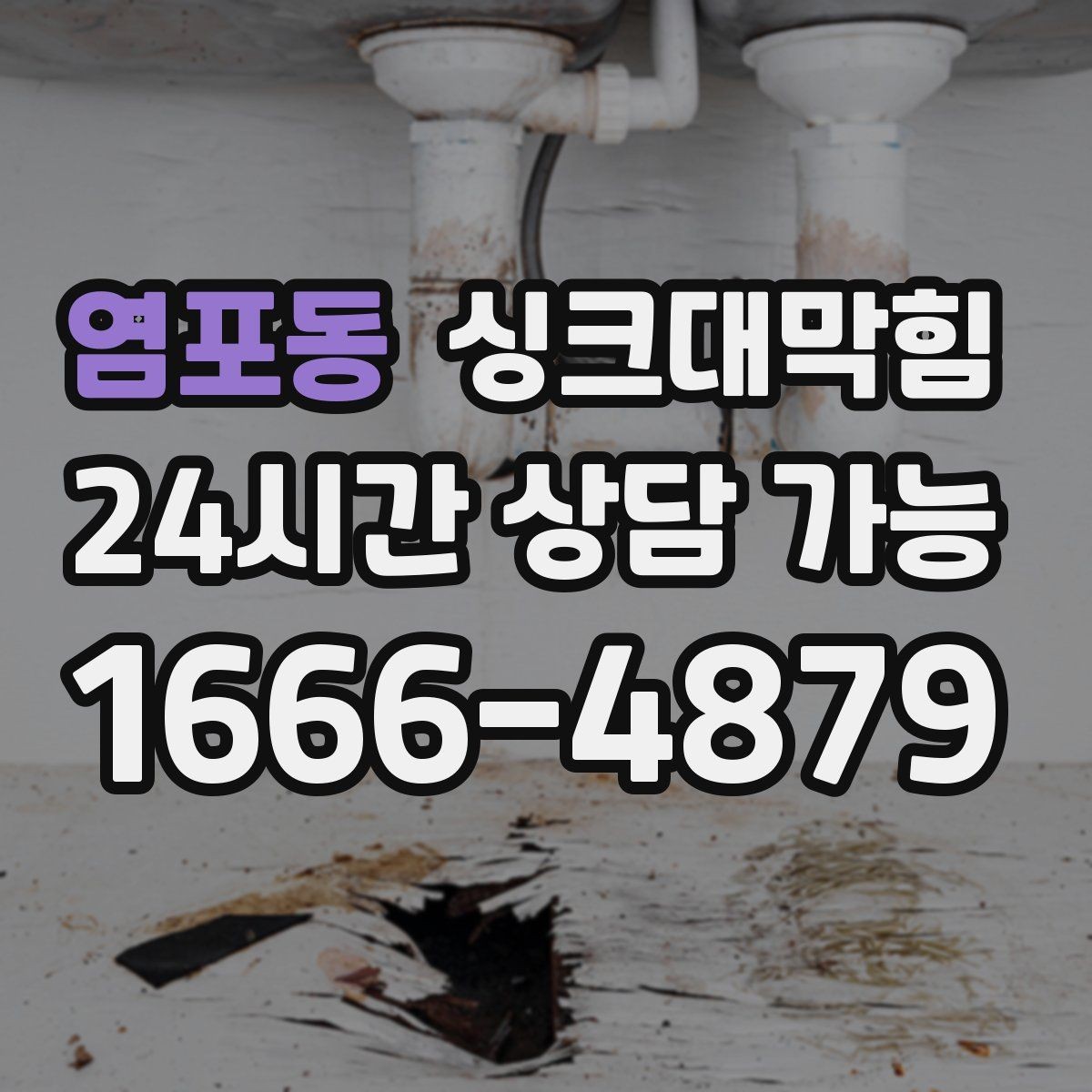 염포동 싱크대막힘 배수구 소독 후 악취 제로 도전기