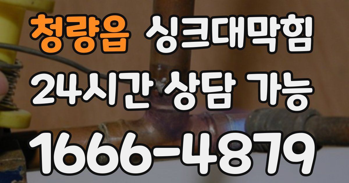 청량읍 싱크대 뚫기