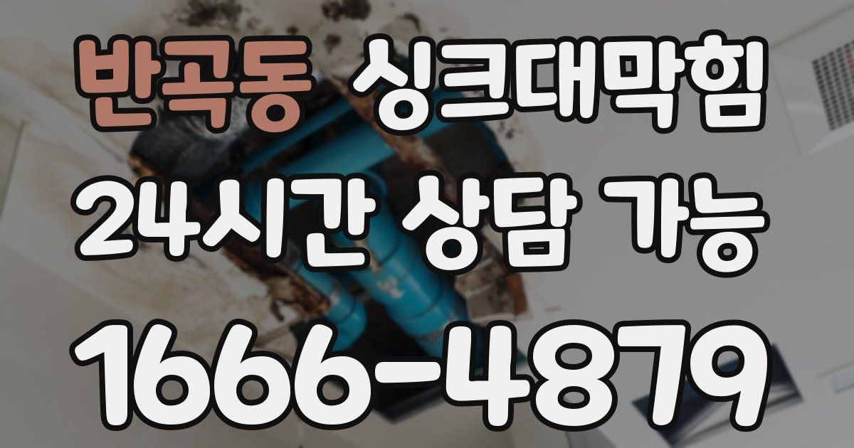 반곡동 싱크대 뚫기