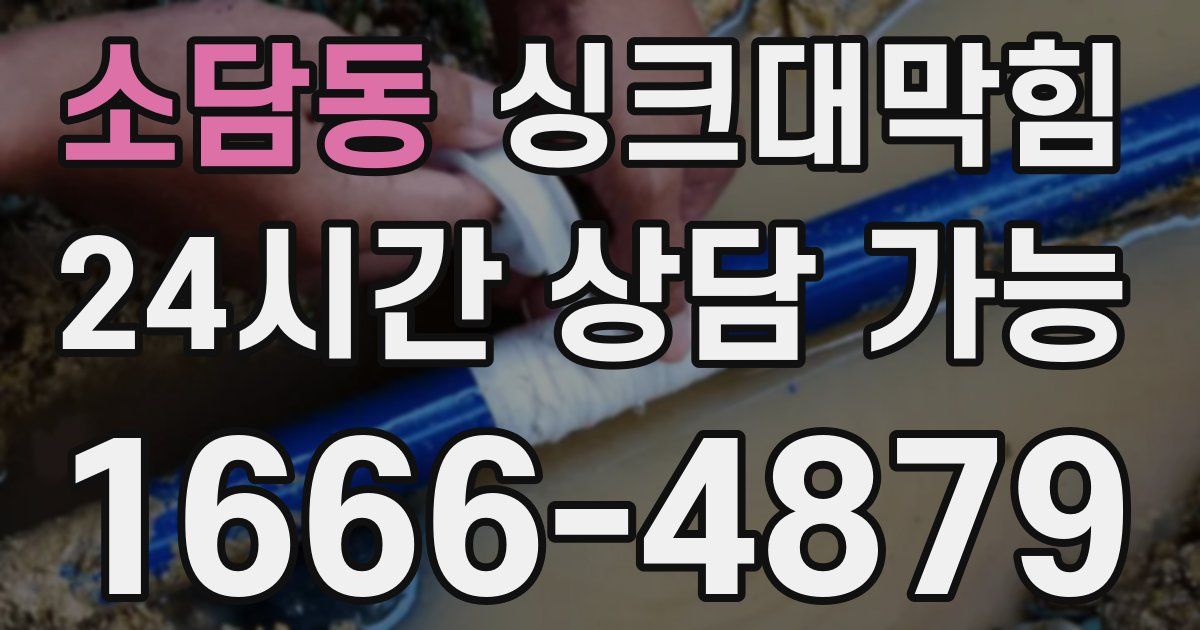 소담동 싱크대 뚫기