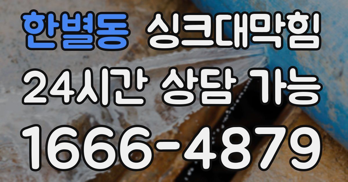 한별동 싱크대 뚫기