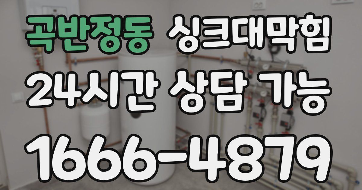 곡반정동 싱크대 뚫기