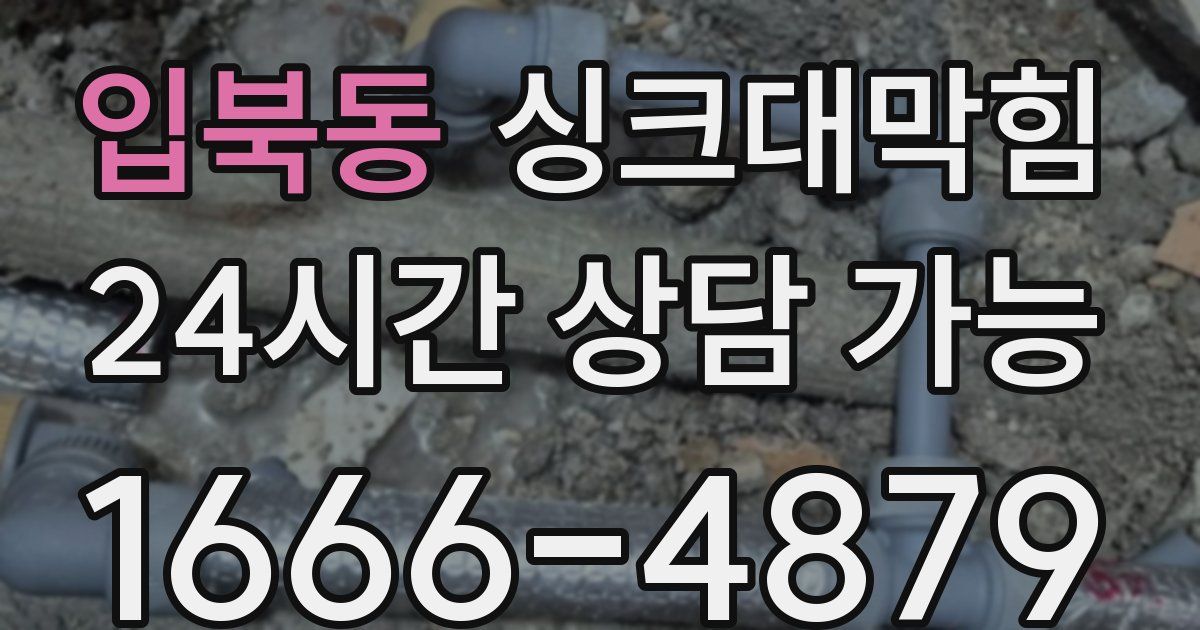 입북동 싱크대 뚫기