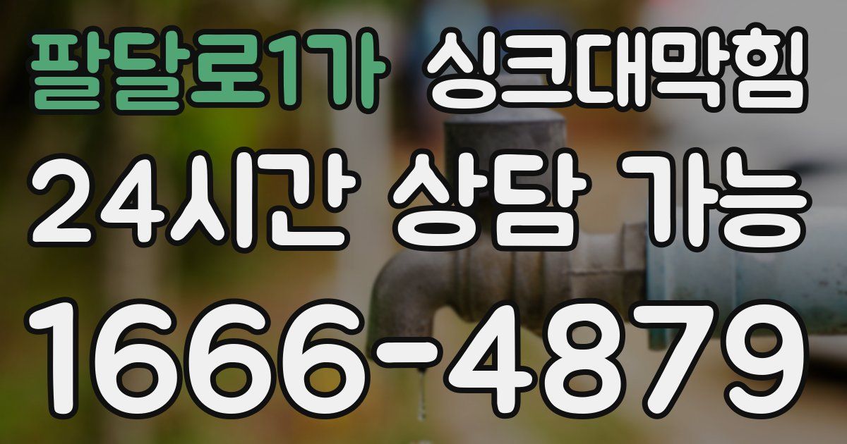 팔달로1가 싱크대 뚫기
