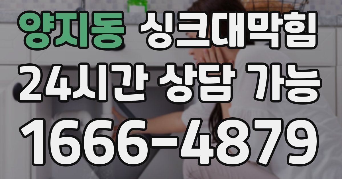 양지동 싱크대 뚫기