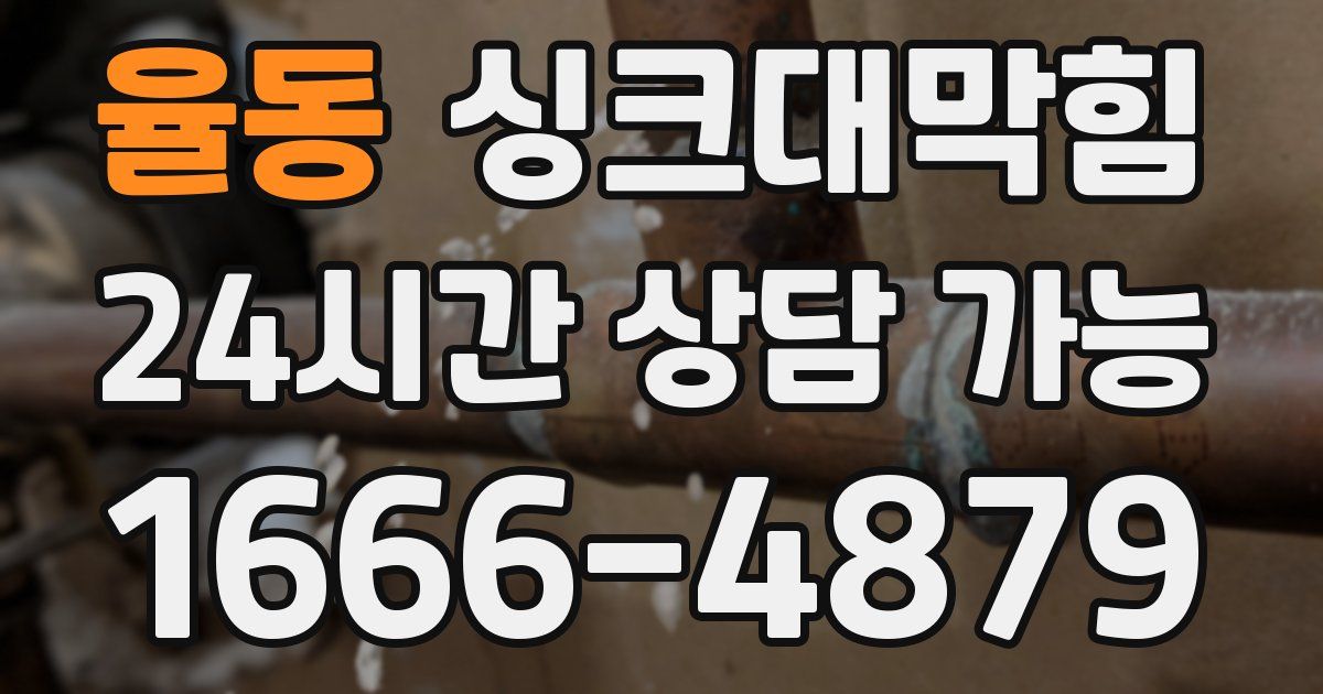 율동 싱크대 뚫기