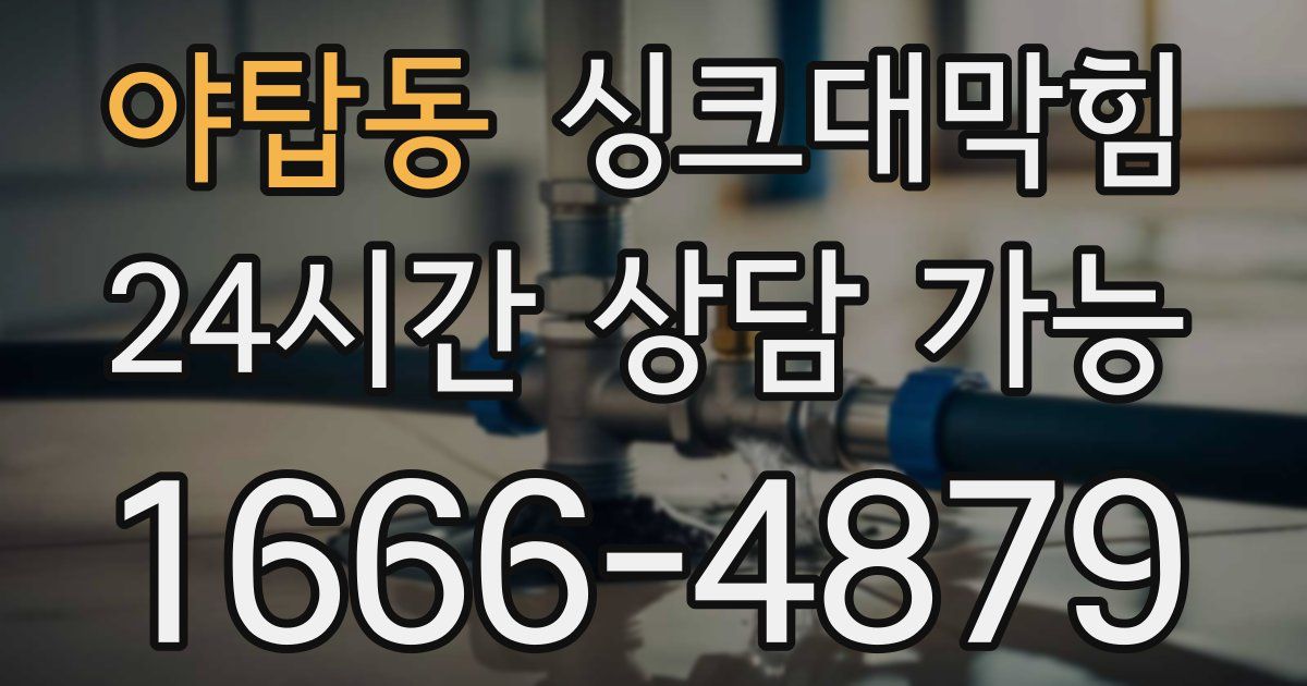 야탑동 싱크대 뚫기