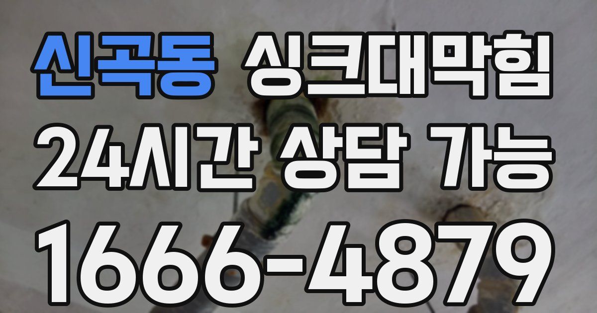 신곡동 싱크대 뚫기