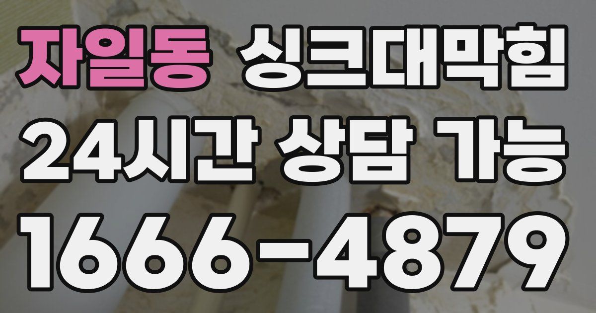 자일동 싱크대 뚫기