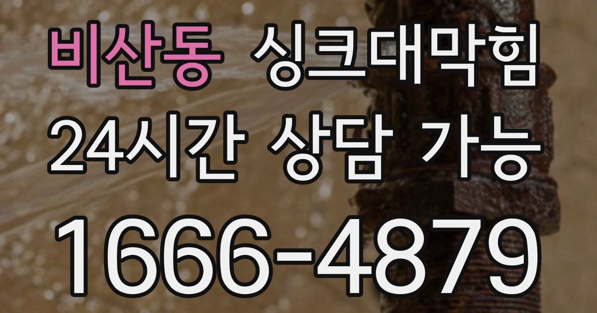 비산동 싱크대 뚫기