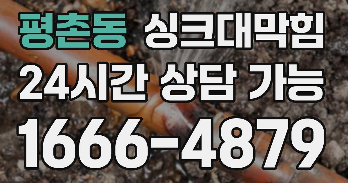 평촌동 싱크대 뚫기