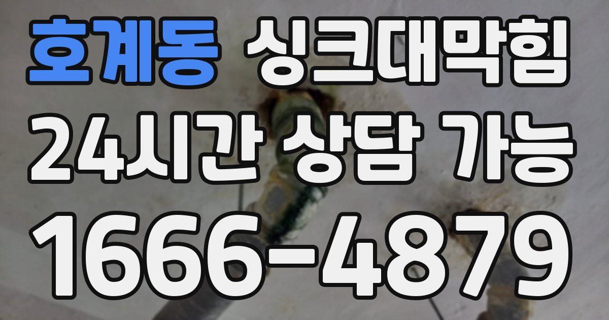 호계동 싱크대 뚫기