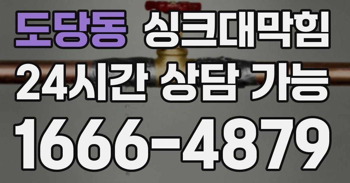 도당동 싱크대 뚫기
