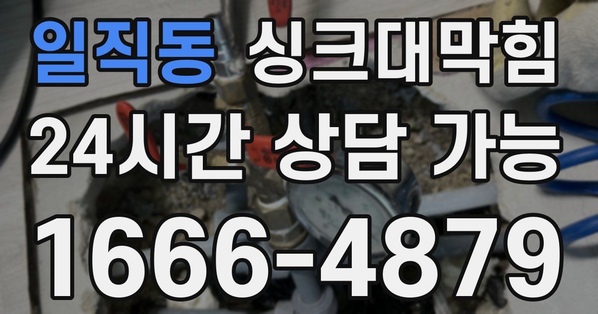 일직동 싱크대 뚫기