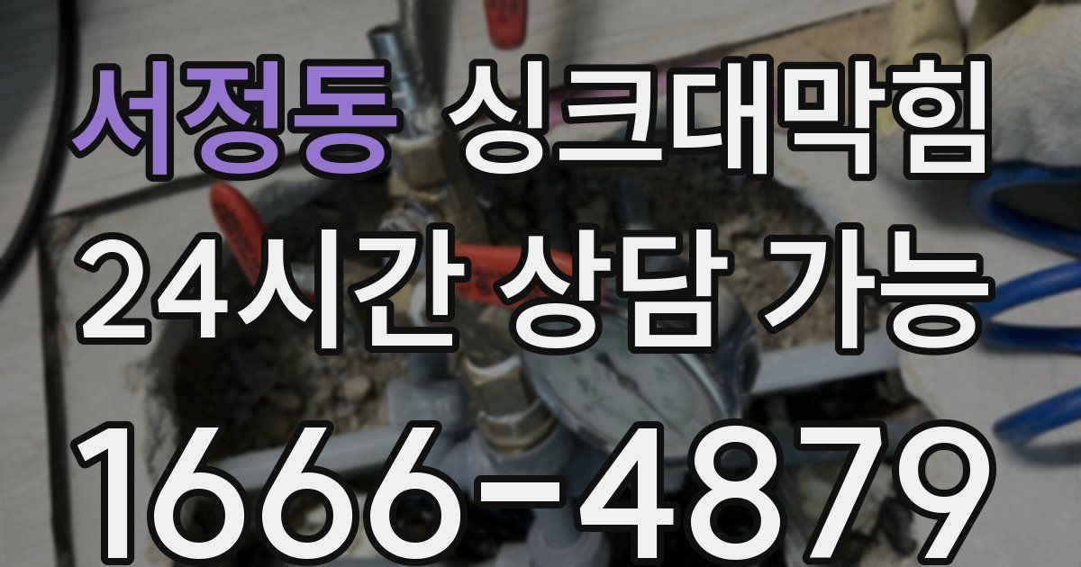 서정동 싱크대 뚫기