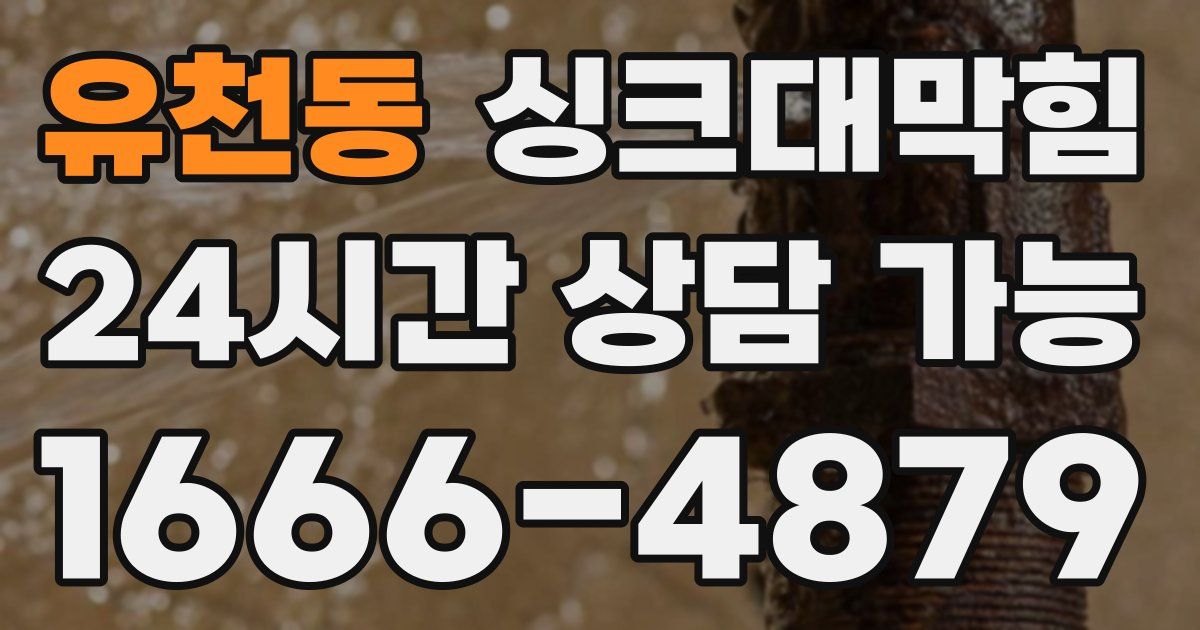 유천동 싱크대 뚫기