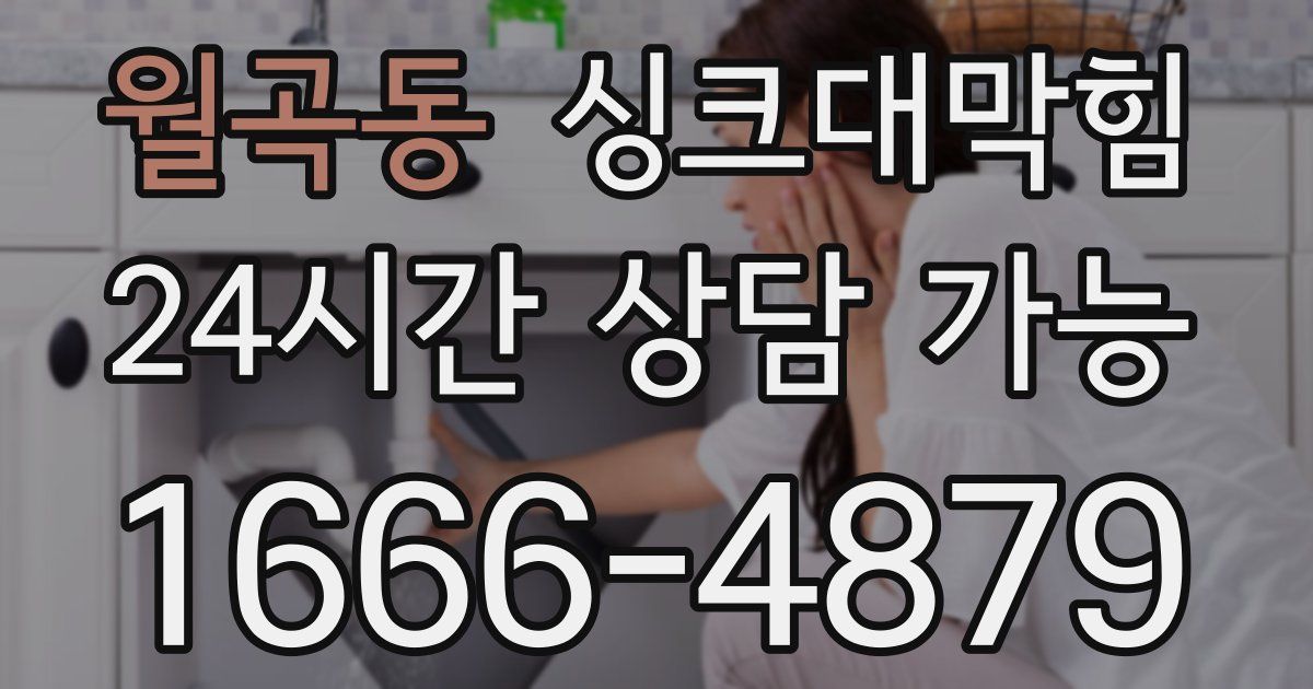월곡동 싱크대 뚫기