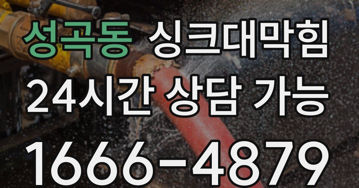 성곡동 싱크대 뚫기