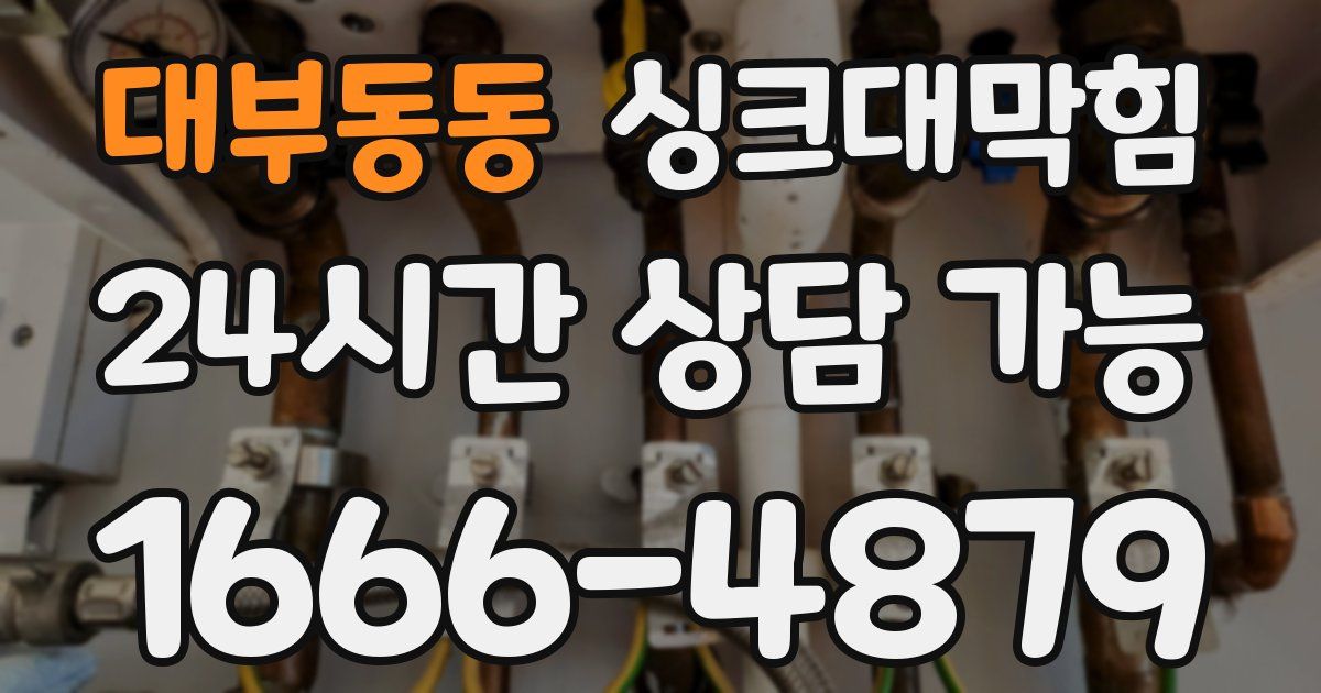 대부동동 싱크대 뚫기