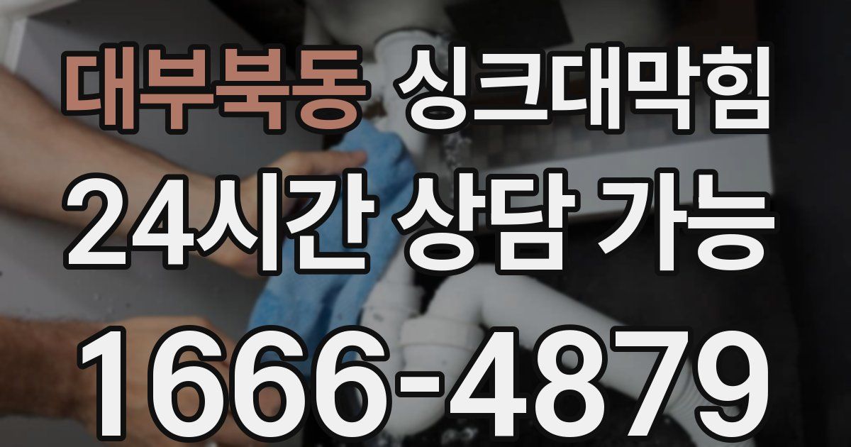 대부북동 싱크대 뚫기